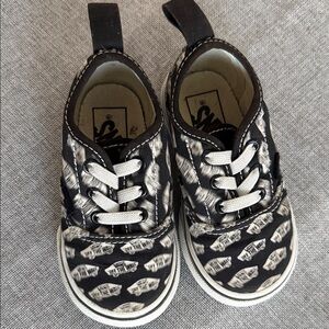 Vans toddler Black and Gray Patterned blur boards Sneakers